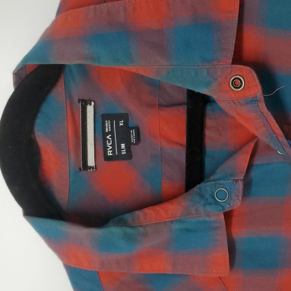 RCVA snap button vintage plaid shirt button down casual XL - Picture 17 of 17